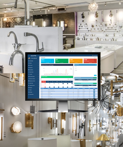 Premier Jacob POS for lighting bathroom kitchen showroom